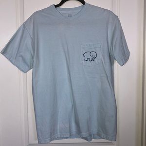 Ivory Ella light blue pocket tee
